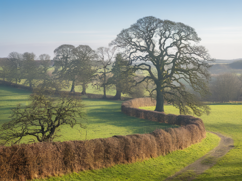 how to spot and record ancient hedgerow trees on a family-friendly loop in Herefordshire