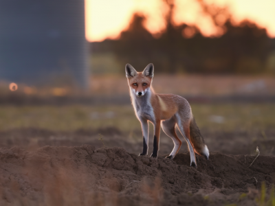How to photograph foxes at dusk on farmland without a hide and keep pups safe