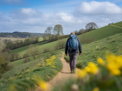 how to plan a solo day hike on the Cotswold Way with lightweight kit and no navigation app