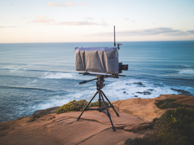 How to rig a lightweight tarpaulin camera blind for cliff-top seascapes with eight cheap hardware items