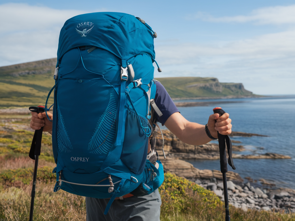 why the Osprey bagging system makes long coastal walks more comfortable for photographers