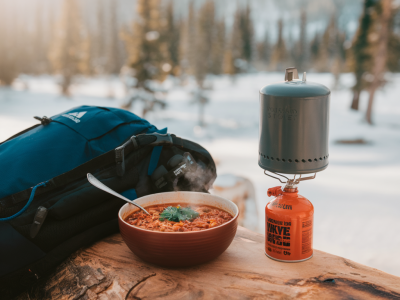 food and fuel: easy high-energy meals for cold-weather day hikes that pack light