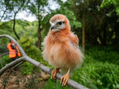 What exact steps to take when you find a wandering red kite chick and how to report it to local rangers